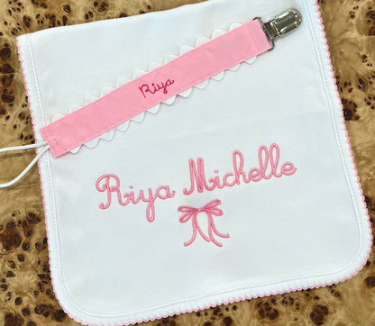 Picot Trim Burp Cloth