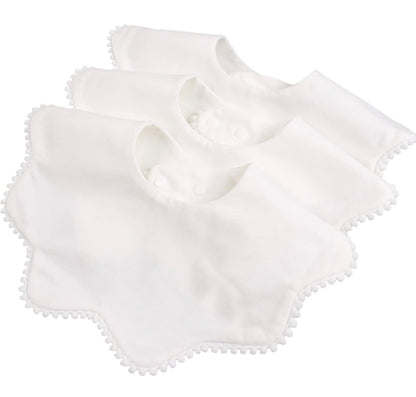 Scallop Pom Pom Bib
