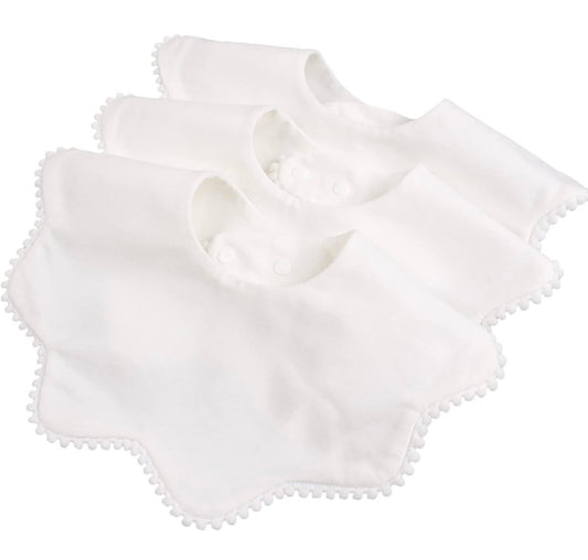 Scallop Pom Pom Bib
