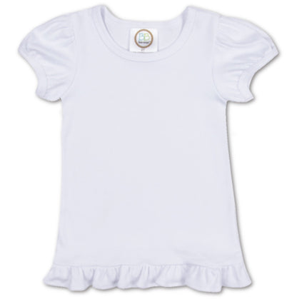 Girls Ruffle Short Sleeve T-Shirt