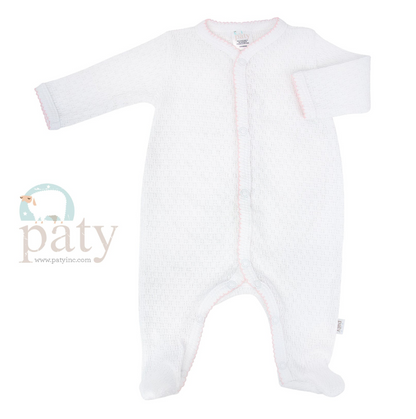 Paty Knit White Footie