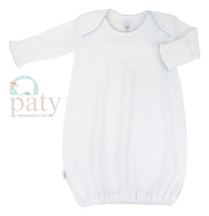 Paty Knit Overlap Shoulder Gown