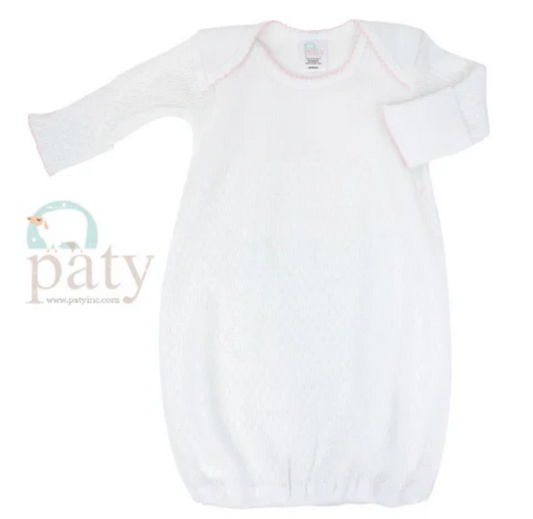 Paty Knit Overlap Shoulder Gown